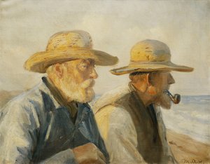 The Old Fishermen by Michael Peter Ancher