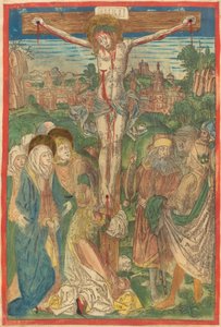 The Crucifixion with Saint Mary Magdalene by Michael Wolgemut