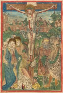 The Crucifixion with Saint Mary Magdalene by Michael Wolgemut