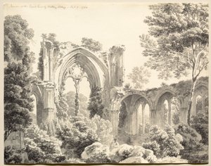 Inside the East End of Nettley Abbey, 1794 by Michel Angelo Rooker