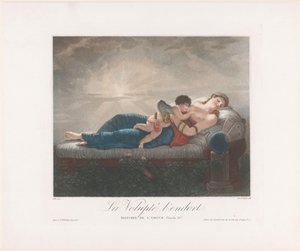 Personification of Voluptuousness and Amor, Sleeping in a Bed