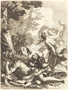 Bacchanal with Sleeping Bacchus by Michel Dorigny