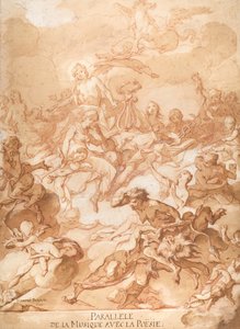 An Allegory Comparing Music and Poetry, 1740 by Michel Francois Dandre Bardon