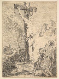 Mary Magdalene Praying at the Foot of the Cross by Michel Francois Dandre Bardon