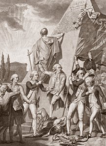 Michel Picquenot. Allegories of Philosophy and Patriotism, winners upon the demon of prejudices