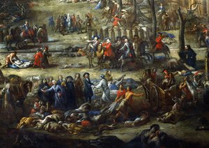 View of the Cours Belsunce, Marseilles, During the Plague of 1720 (detail) by Michel Serre