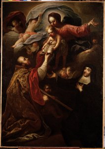 Virgin and Child, Saint Francois de Salles and Saint Jeanne de Chantal by Michel Serre