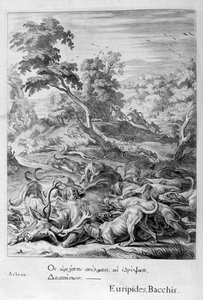 Actaeon Turned into a Stag and Devoured by His Hounds by Michel de Marolles