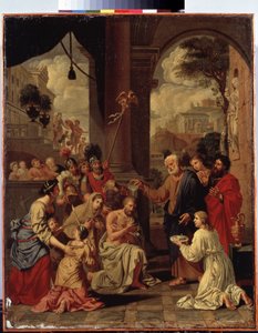 The Baptism of Cornelius the Centurion by Michel des Gobelins Corneille