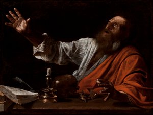 The Vision of Saint Jerome by Michelangelo (follower of) Caravaggio