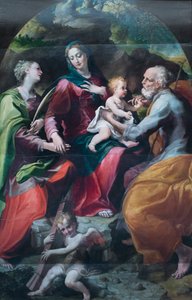 Madonna with Child and St. Barbara by Michelangelo Anselmi