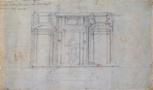 Design for one of the Medici Tombs by Michelangelo Buonarroti