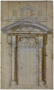 Study for Porta Pia in Rome by Michelangelo Buonarroti