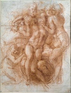 Study for the Pieta Deposition of Christ by Michelangelo Buonarroti