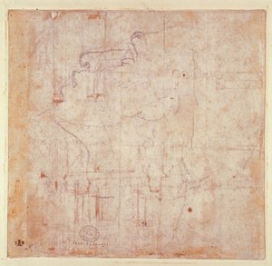 Study of a Head, 1525-26 (verso) by Michelangelo Buonarroti