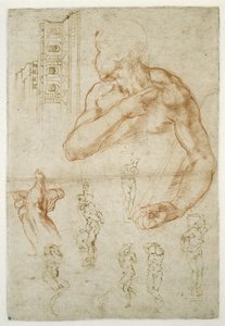 Study of the Assisting Figure of the Libyan Sibyl by Michelangelo Buonarroti
