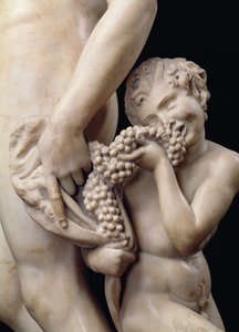 The Drunkenness of Bacchus, detail of the satyr: (detail)