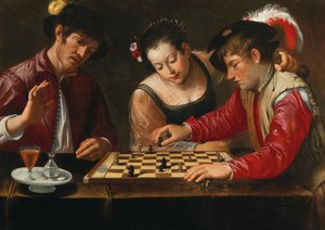Chess players, 17th century