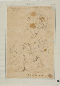 Two Peasants with Donkey