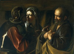 Denial of St Peter by Michelangelo Merisi Caravaggio