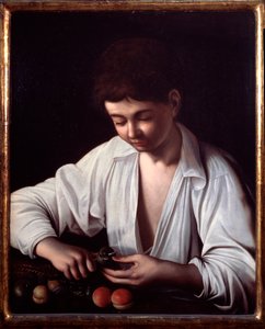 A Boy Peeling a Fruit by Michelangelo Merisi da Caravaggio