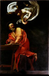 Saint Matthew and the Angel by Michelangelo Merisi da Caravaggio