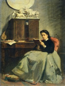 Wife reading by Michele Gordigiani