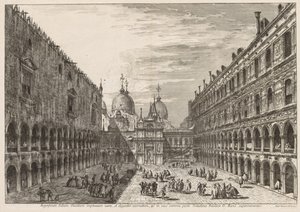 Views of Venice: The Courtyard of the Ducal Palace by Michele Marieschi