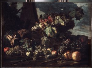 Still Life with Grapes by Michele Pace del Campidoglio