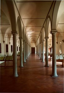 Library of the convent of San Marco in Florence, Italy by Michelozzo di Bartolommeo