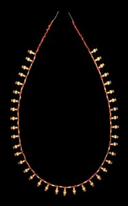Gold Bottle Pendants with Carnelian Bead Necklace by Middle Kingdom Egyptian