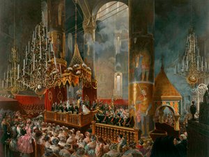 The crowning of Tsarina Maria Alexandrovna of Russia, Moscow