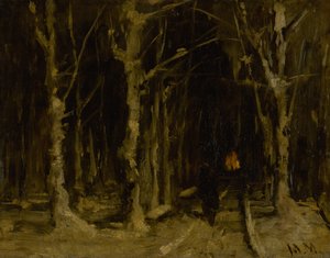 Alley in Düsseldorf by Mihály Munkácsy