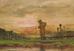 Evening Landscape with a Herd of Cattle near Jouy-en-Josas, 1881