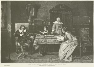 John Milton Dictating Paradise Lost to His Daughters by Mihály Munkácsy