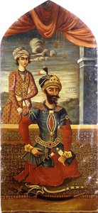 Portrait of Genghis Khan, with a Youth in Attendance