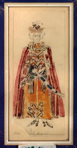 Costume design for the opera Mazepa by P. Tchaikovsky by Mikhail Aleksandrovich Vrubel