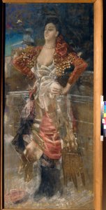 Portrait of the Dancer and Actress Carolina Otero, Known as La Belle Otero by Mikhail Aleksandrovich Vrubel