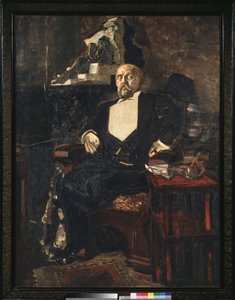 Portrait of Savva Mamontov, 1897 by Mikhail Aleksandrovich Vrubel