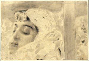 Tamara in a coffin - Illustration of the poem 