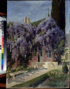 A House Entwined with Wisteria by Mikhail Alexandrovich Alisov