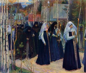 After Taking The Veil, 1898, 1965 by Mikhail Nesterov