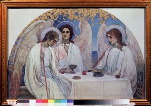 The Hospitality of Abraham (Old Testament Trinity) by Mikhail Vasilievich Nesterov