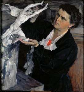 Portrait of the Sculptor Vera Mukhina by Mikhail Vasilievich Nesterov