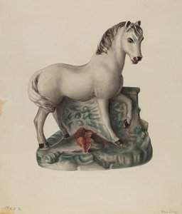 Chalkware Horse by Mina Lowry