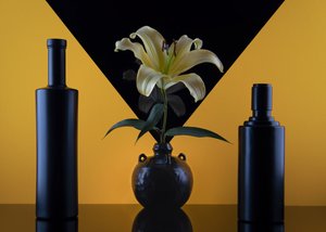 Black Gold Lily Still Life by Ming Chen