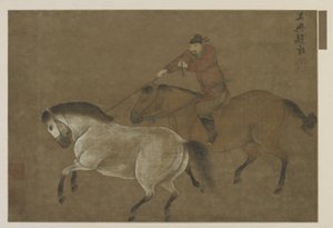 A Rider Lassoing a Horse