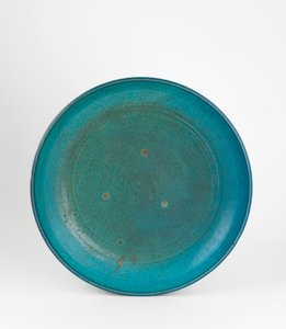 Dish with turquoise glaze