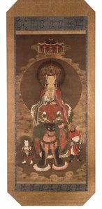 The Bodhisattva Mañjuśrī on a Lion, late 14th century by Ming Dynasty Chinese School