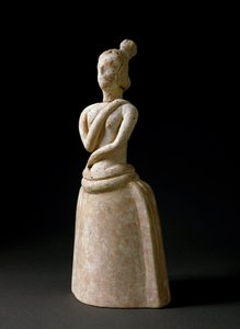 Terracotta figurine of woman in an attitude of worship by Minoan